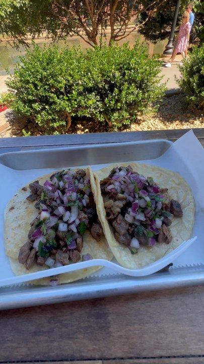 Papis Tacos - Tacos de asada only onion & cilantro - Mexican Near Me - Greenville, South Carolina