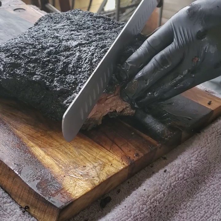 PnT BBQ - First cut off a juicy brisket! - Barbeque Near Me - Houston, Texas