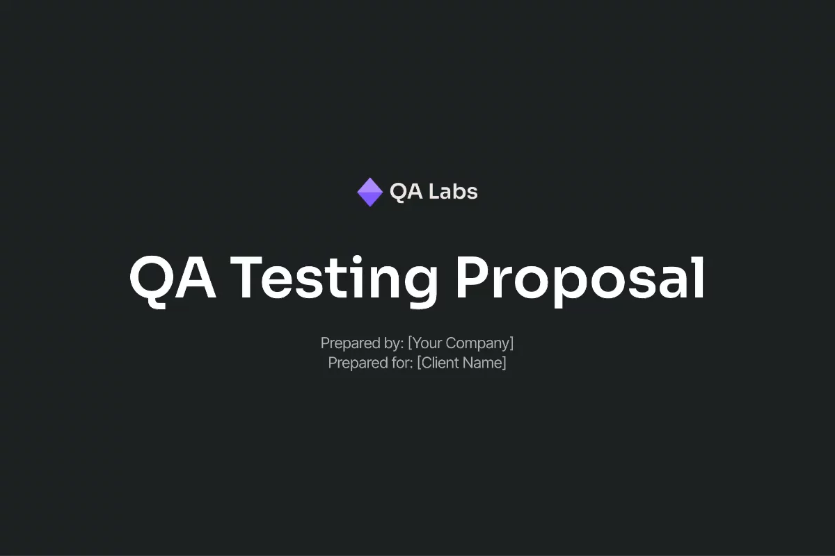 Preview of QA Testing Proposal Template