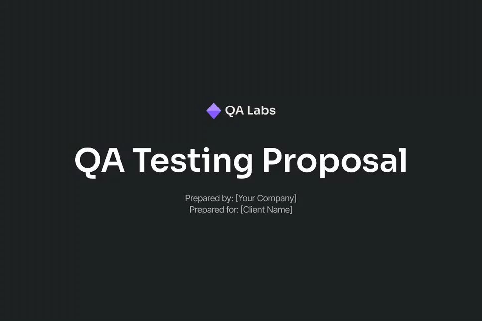 Preview of QA Testing Proposal Template