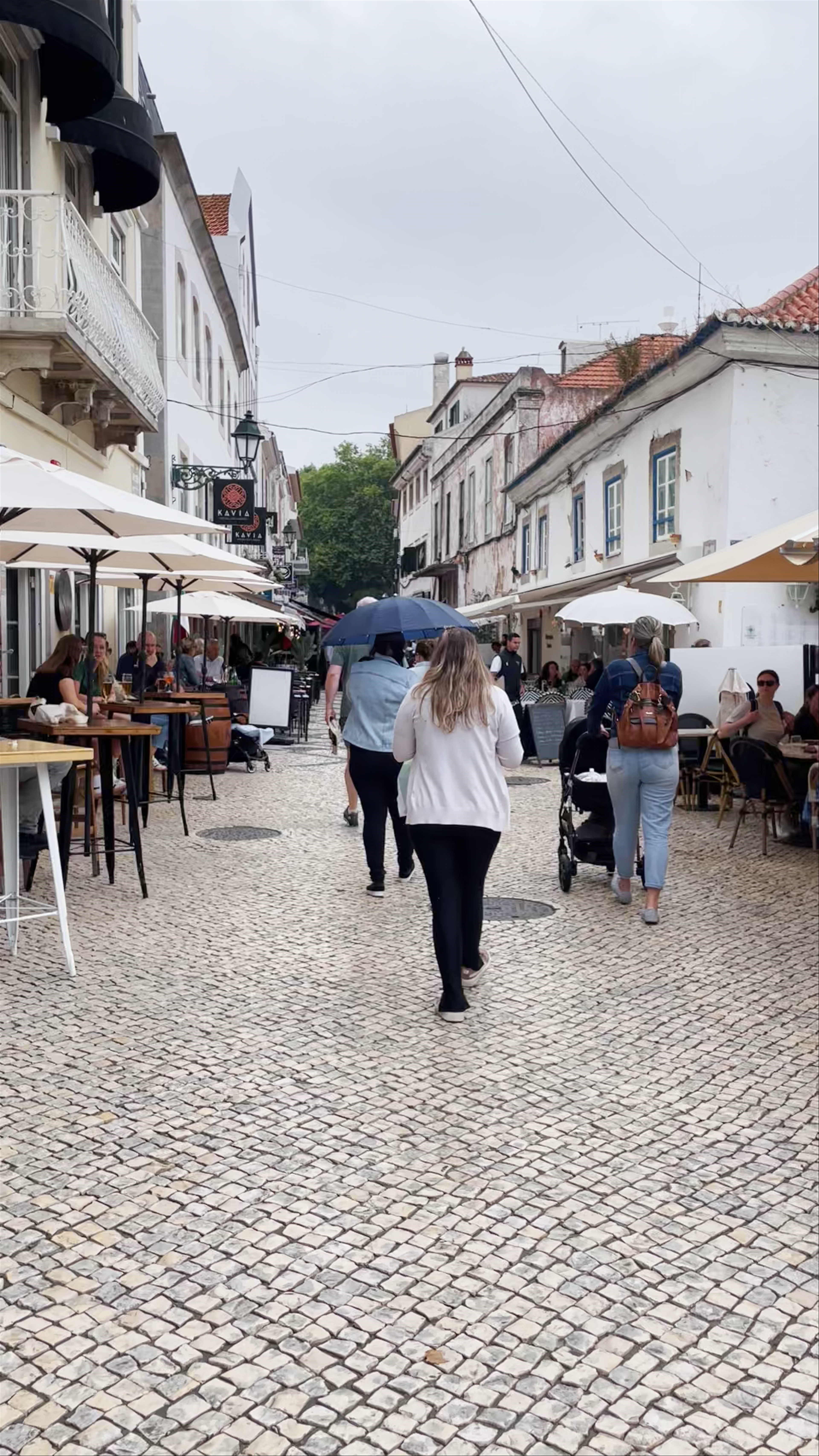 Strolling Luís de Camões Square in Cascais, Portugal
