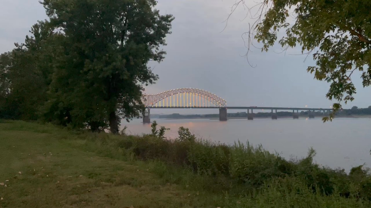 Harbor Town River Walk - Memphis Bridge and Shoreline from Harbor Town. - Parks Near Me - Memphis, Tennessee