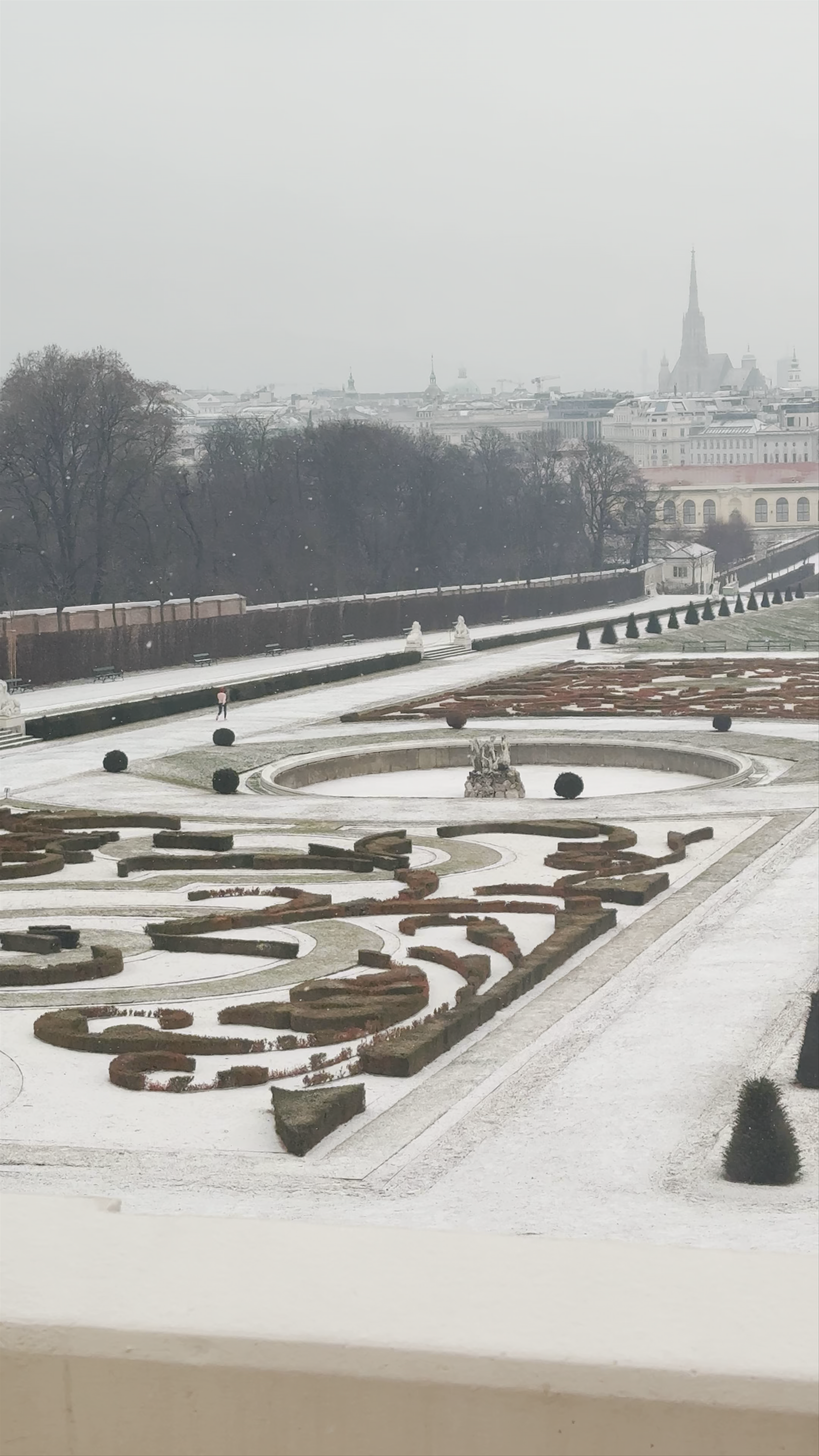 Winter Serenity at Belvedere-Schlossgarten, Vienna