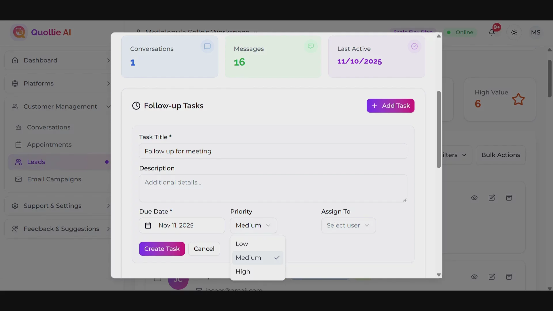Quollie - AI Sales Automation Tool image 1