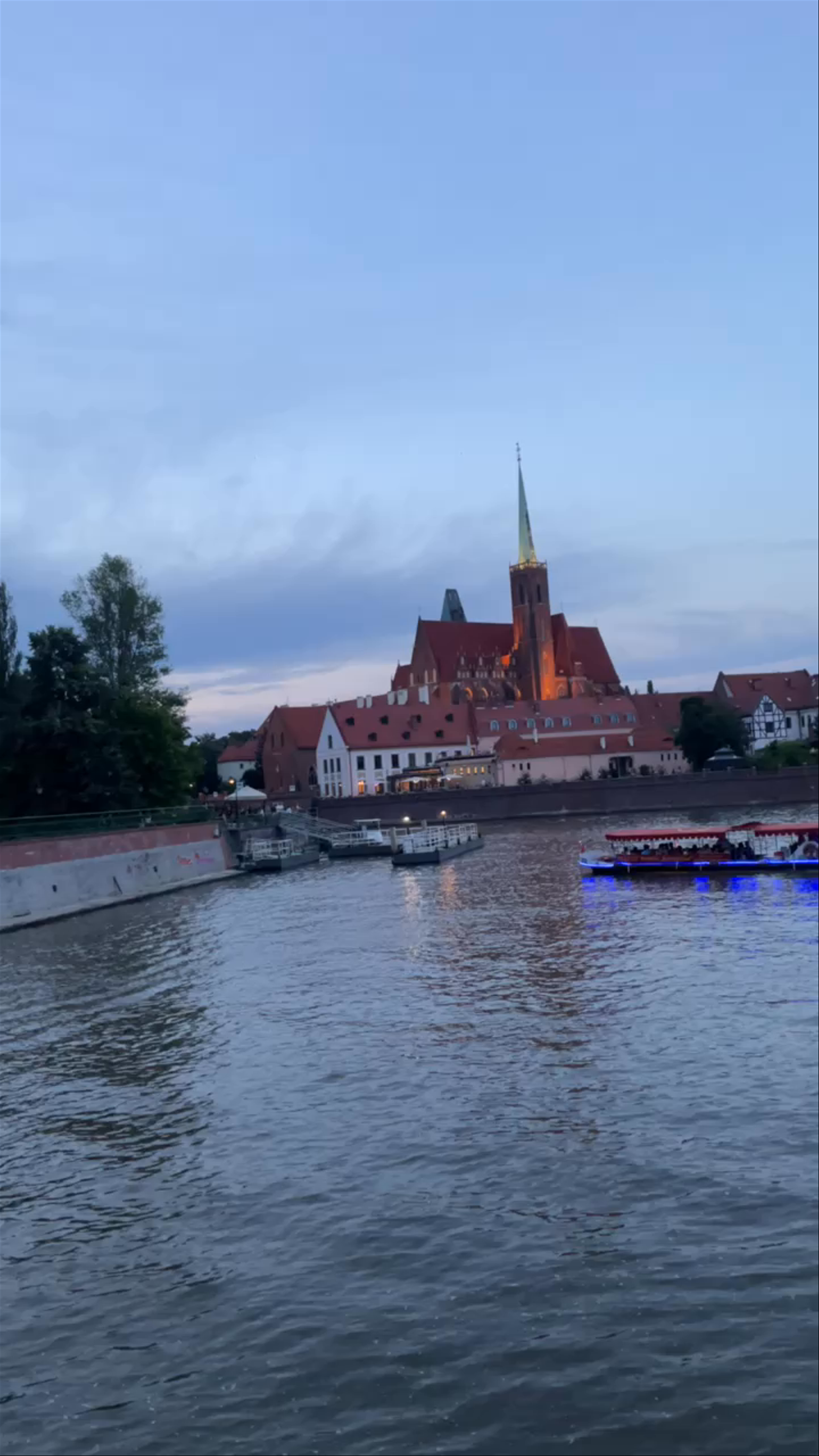 Evening Serenity Along Xawery Dunikowski Boulevard in Wrocław
