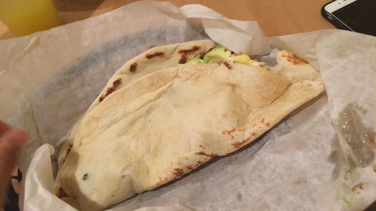 Mi Pequeña Honduras - Excuse my face lol, but an inside look of the super baleada!! Yum! - Latin American Near Me - Kenner, Louisiana