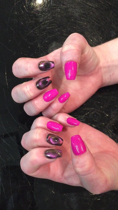 Lilly Nails & Spa - Blackhole Cateye Gel Polish - Nail Salons Near Me - Fishers, Indiana
