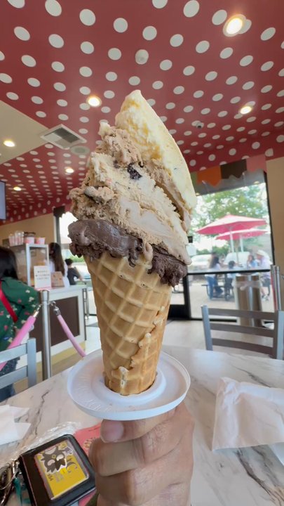 The Original Rainbow Cone - Many layers of yumminess - Ice Cream & Frozen Yogurt Near Me - Cypress, California