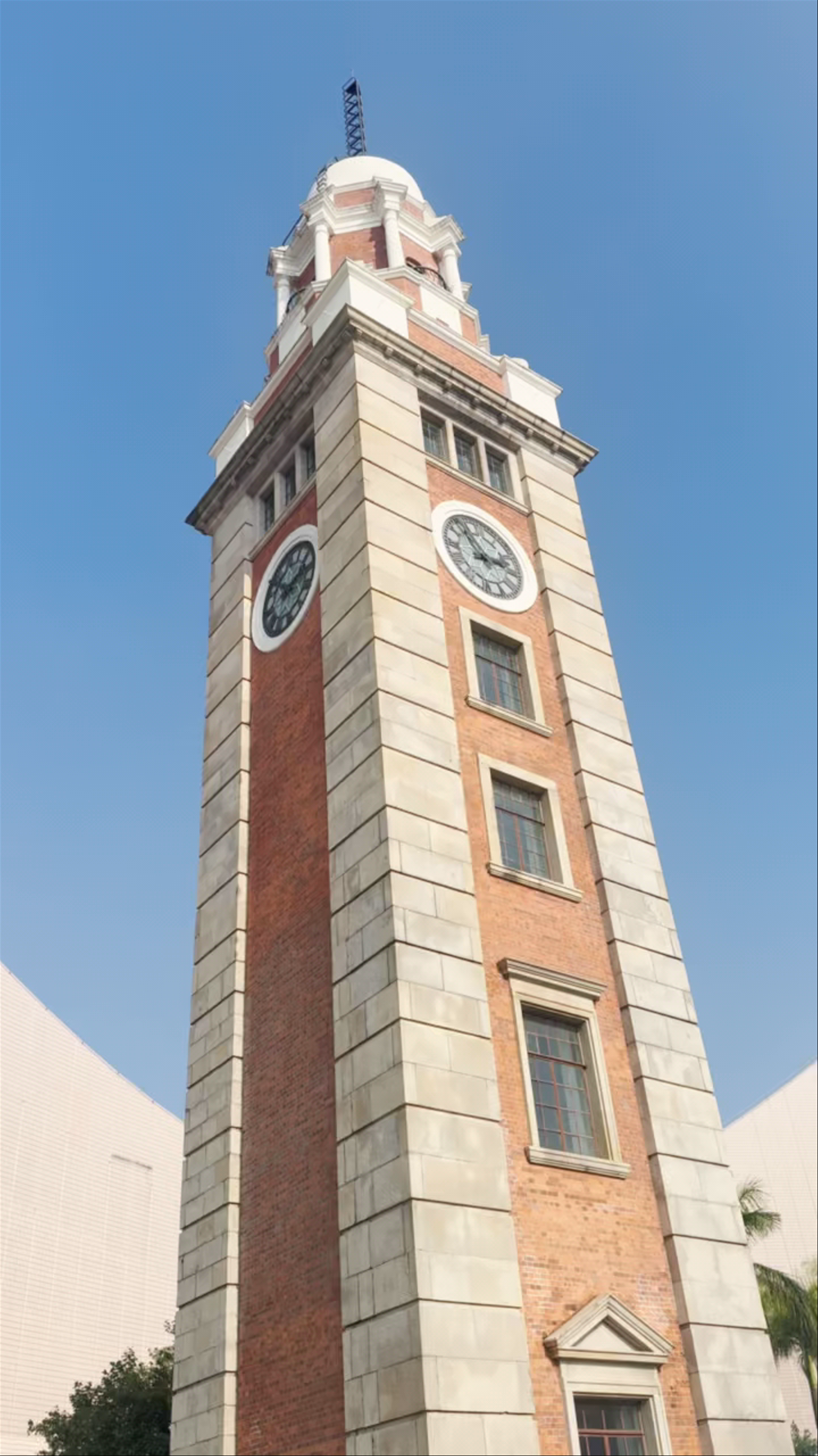 The Historic Former Kowloon-Canton Railway Clock Tower in Tsim Sha Tsui, Hong Kong