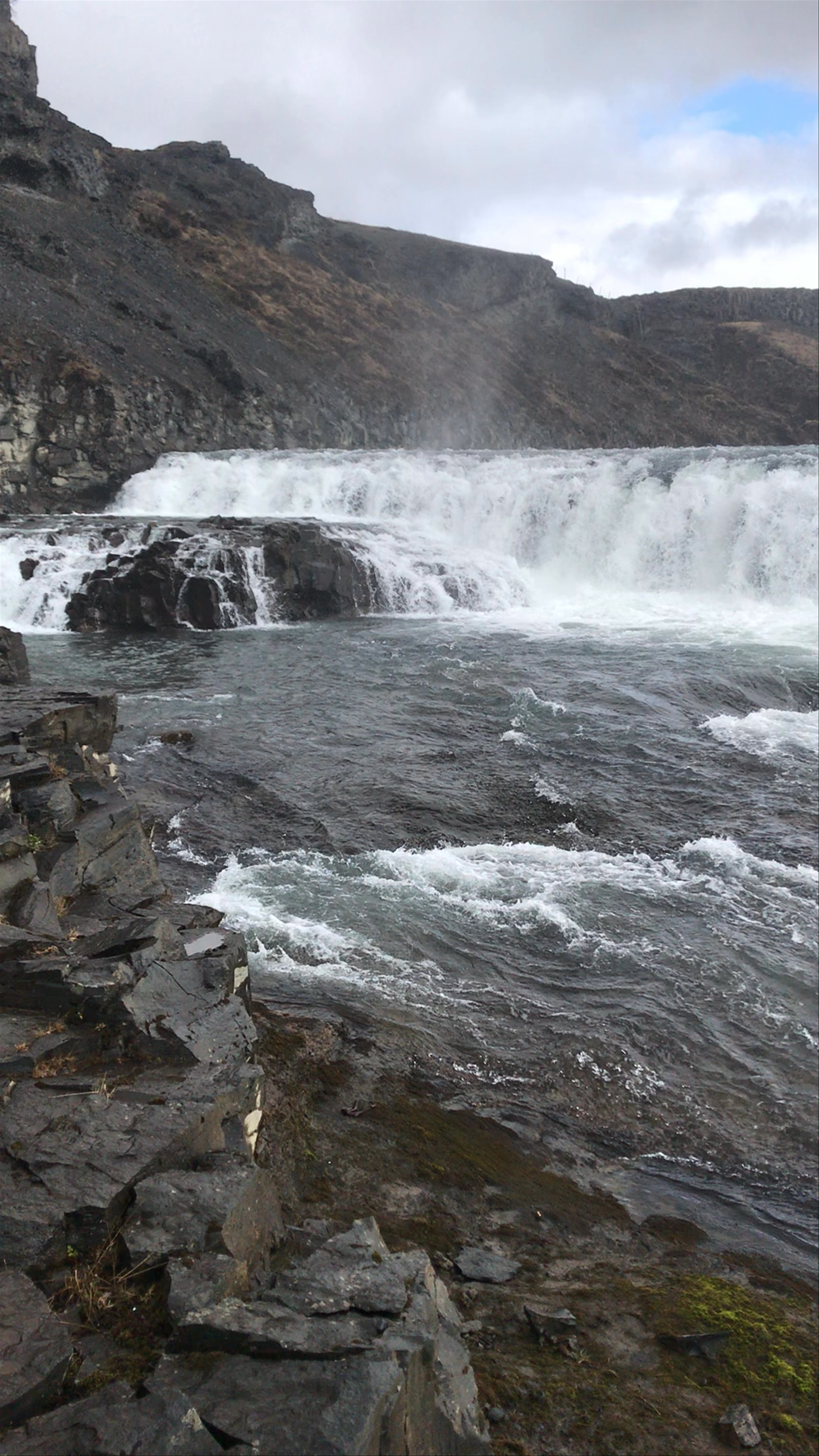 Gullfoss Waterfall lookout
