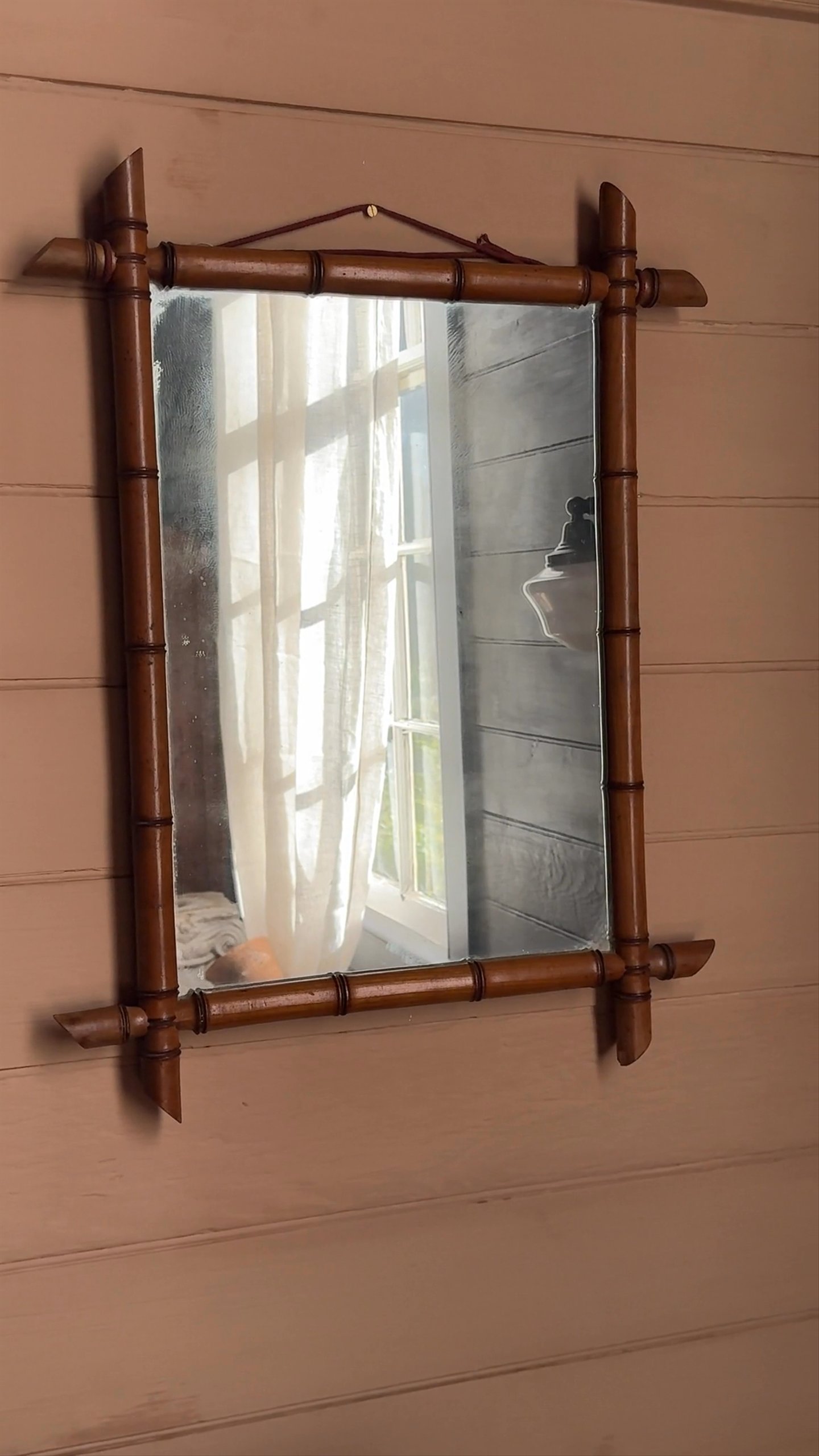 French Faux Bamboo Mirror
