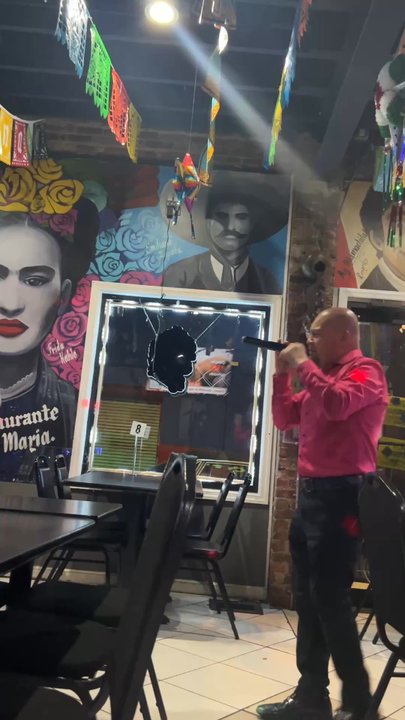 Dona Maria Restaurant - Karaoke host doing his thing - Seafood Near Me - Passaic, New Jersey