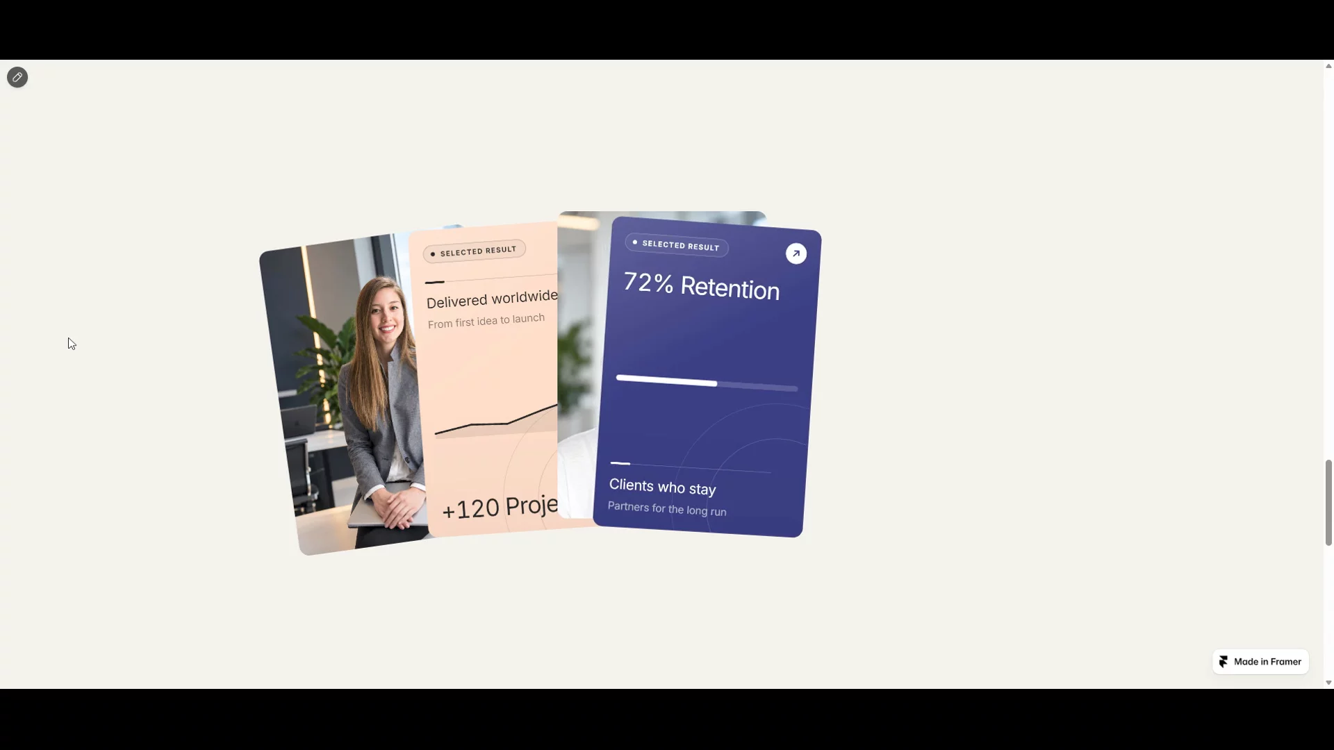 Here’s a first look at a clean, modern framer component  Statistics Cards designed to make your numbers and achievements stand out without overwhelming the page.Whether you’re showcasing clients, projects, growth, or results — these cards are made to turn simple numbers into meaningful moments.Coming soon. Stay tuned. 👀