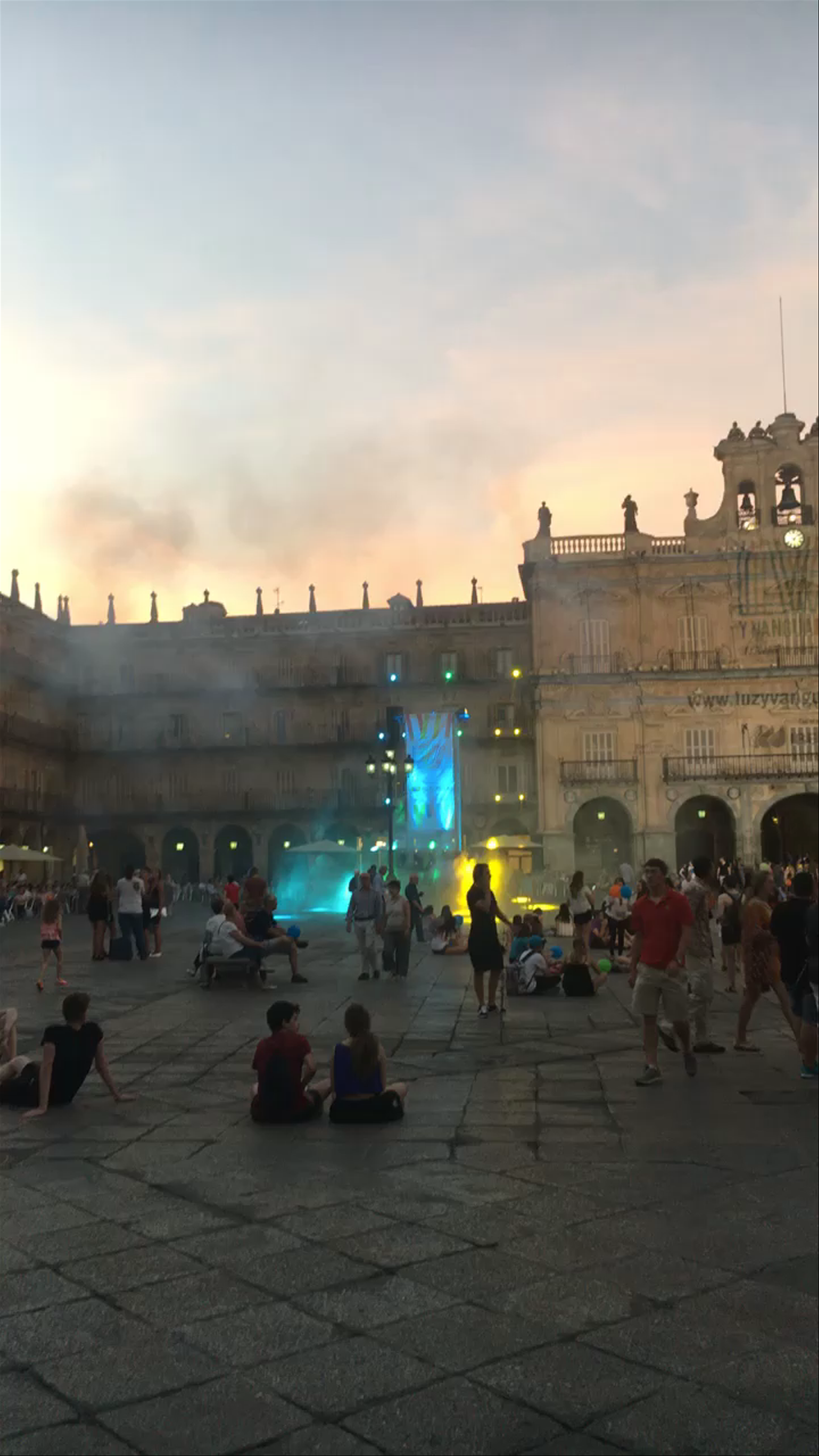 Evening Festivities at Plaza Mayor, Salamanca