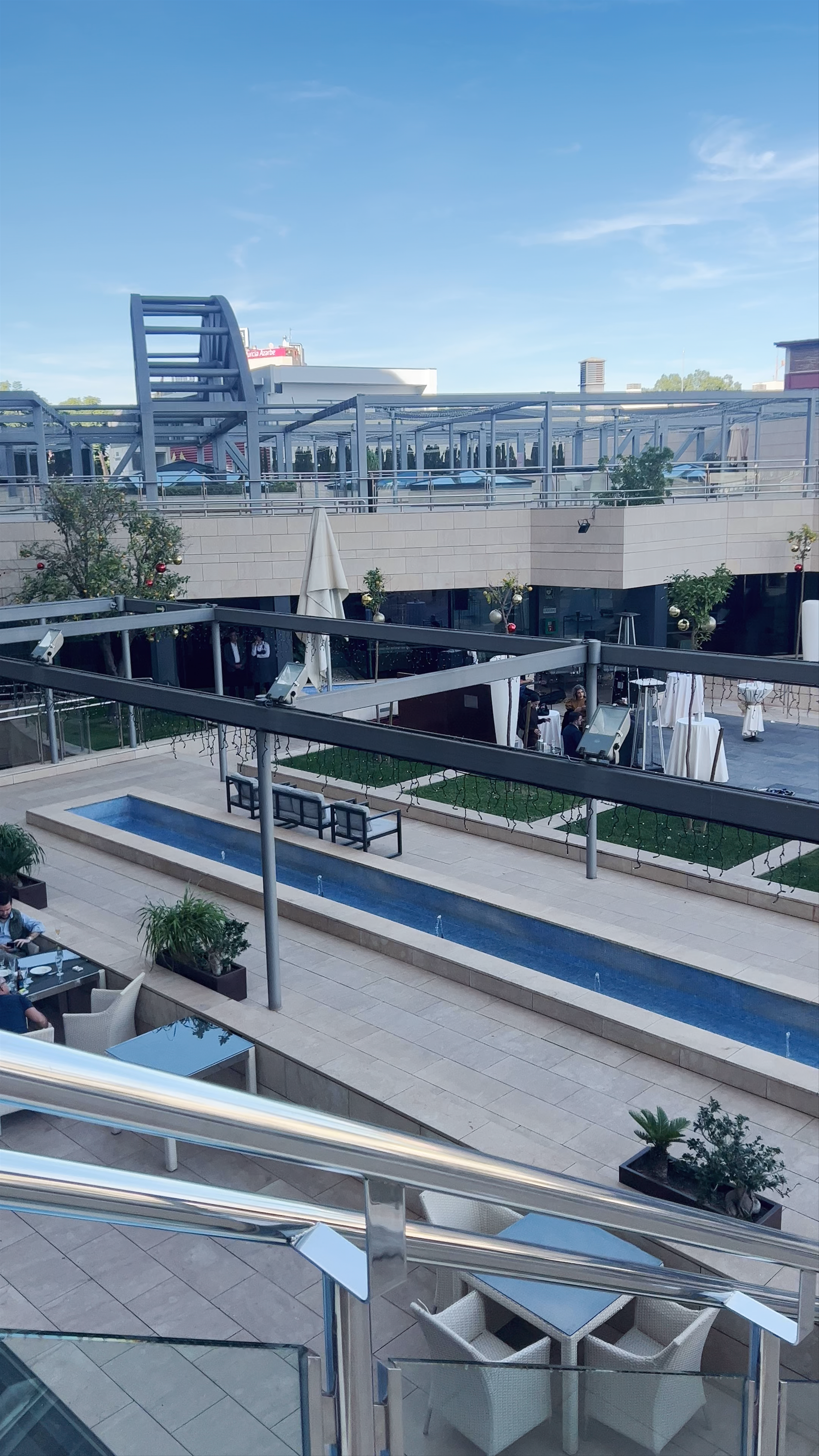 Hotel Nelva Murcia: Elegant Outdoor Terrace & Relaxing Ambiance