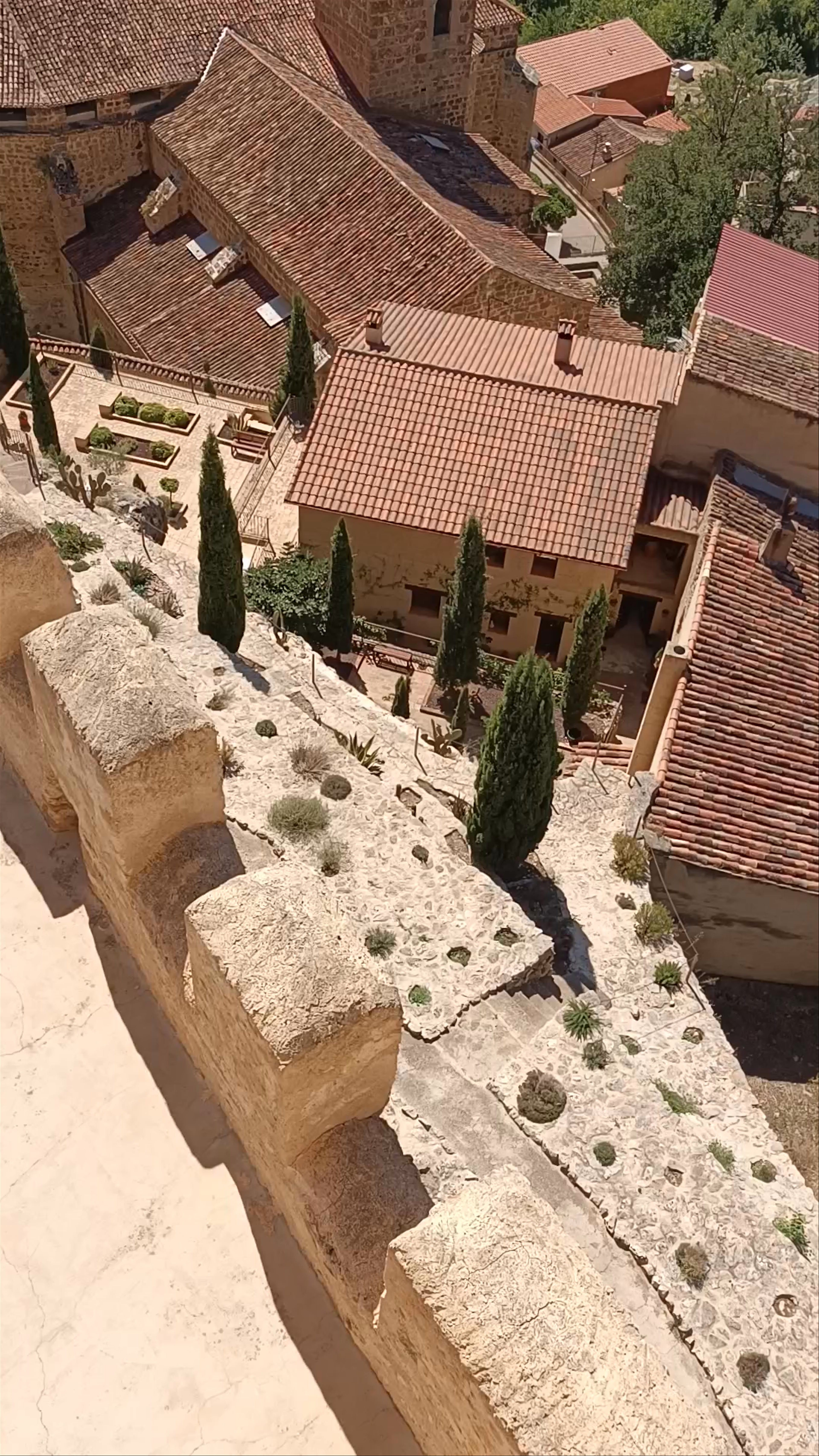 Asunción de N.S. Church and Scenic Views from Yeste Castle Wall