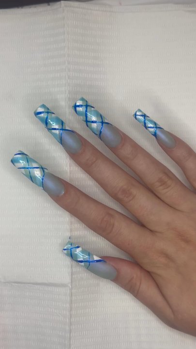 Teelee Nails - Fall plaid nails - Nail Salons Near Me