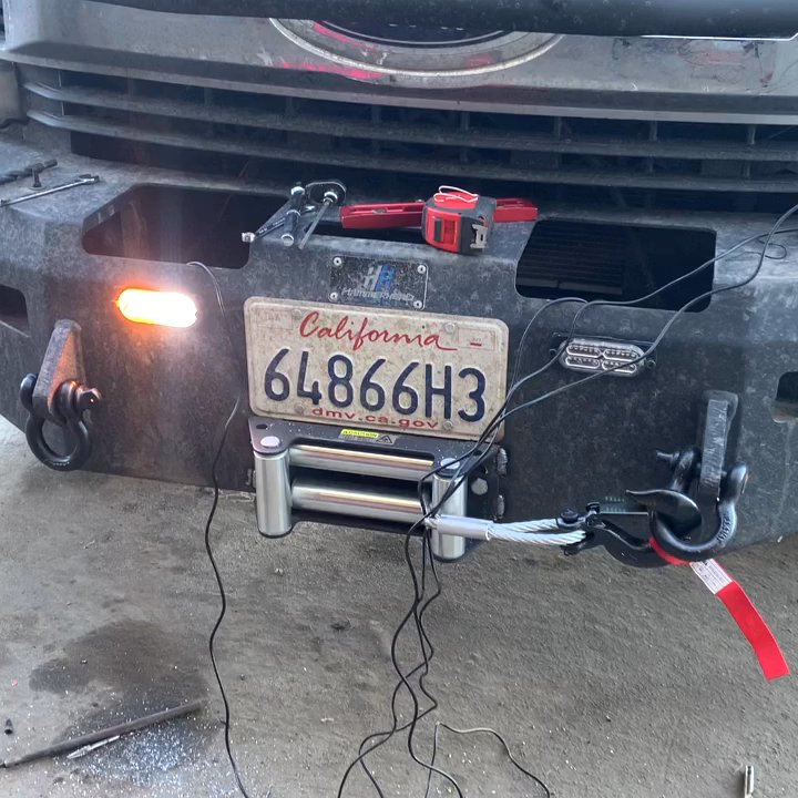 Mercado Mobile Mechanic - Was able to mount up a winch and bumper combo for a tree service truck. Also was super stoked on doing some safety lights to him safe. - Metal Fabricators Near Me