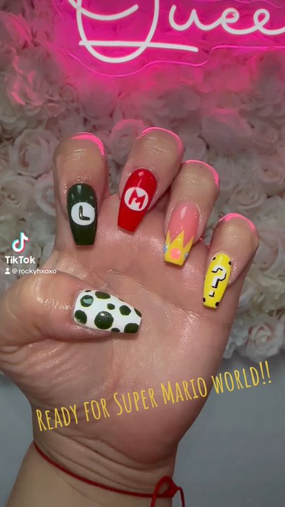Queen Nails - Super Mario Nails - Nail Salons Near Me - Redding, California