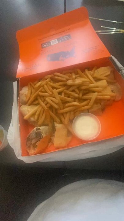 Abu Omar Halal - Arlington - Double Shawarma Arabi - 1 beef 1 chicken sloppy presentation but overall the flavor HITS, fries are mid. - Halal Near Me - Arlington, Texas