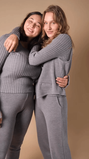 100% Merino Wool Pants - Light Grey | ORA – SALANIDA