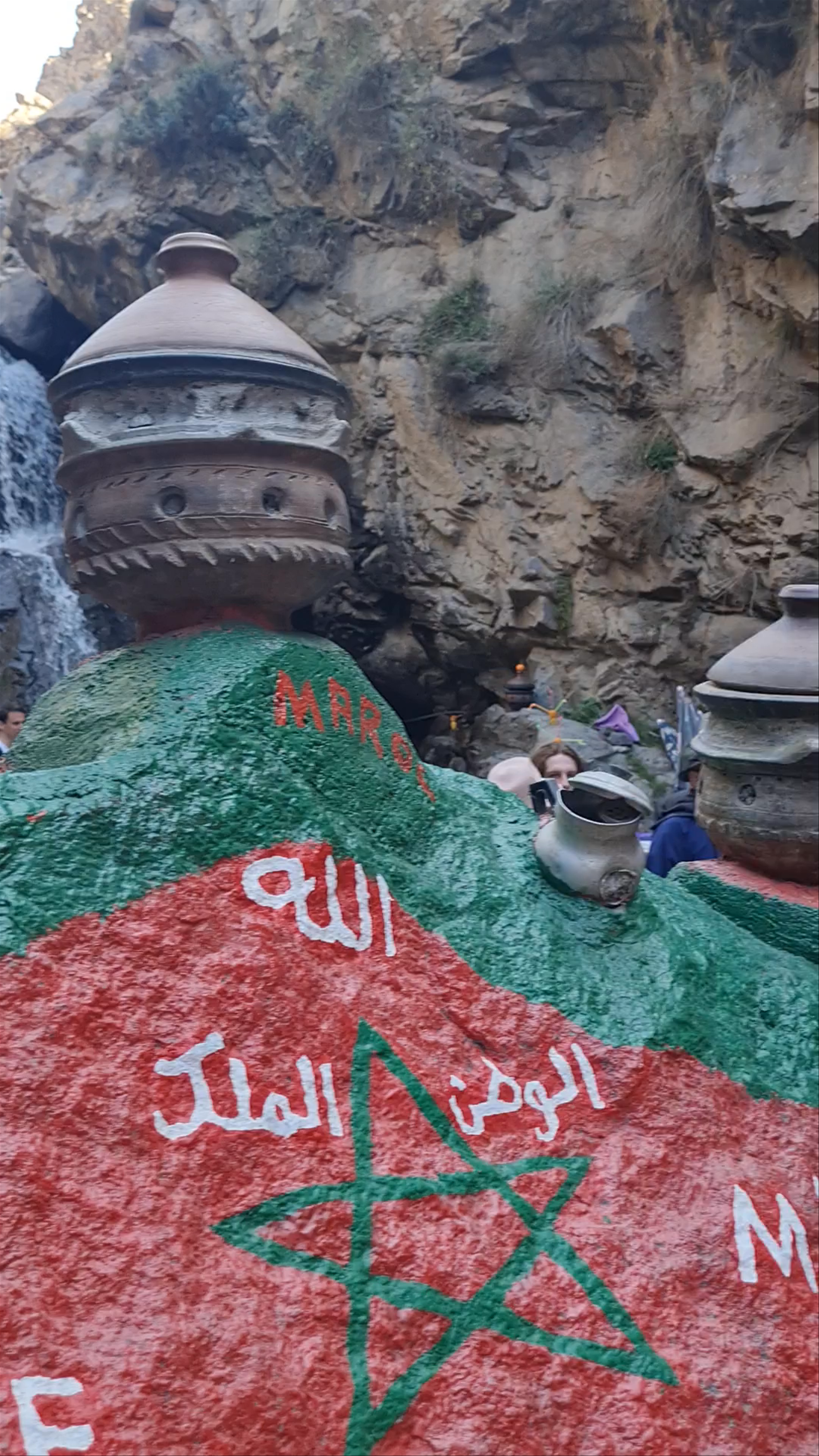Enchanting Waterfalls and Cultural Symbols - Imlil Atlas Mountains, Morocco