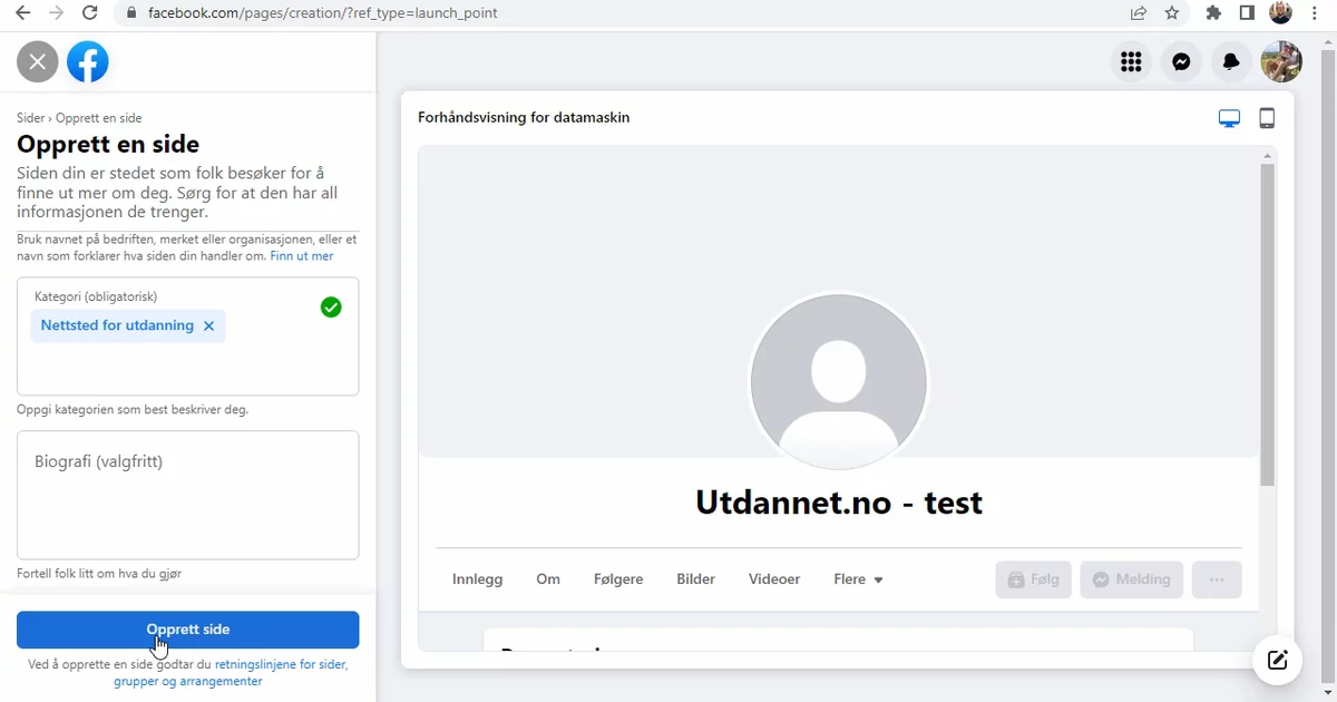 Slik oppretter du en Facebook-side for bedriften din | Utdannet.no