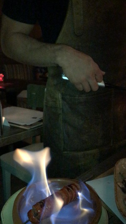 VIDA Amsterdam - This chorizo comes with fire extinguisher instructions for the " inhibited people" it could burn the place down, amazing btw - Spanish Near Me - Amsterdam, New Hampshire