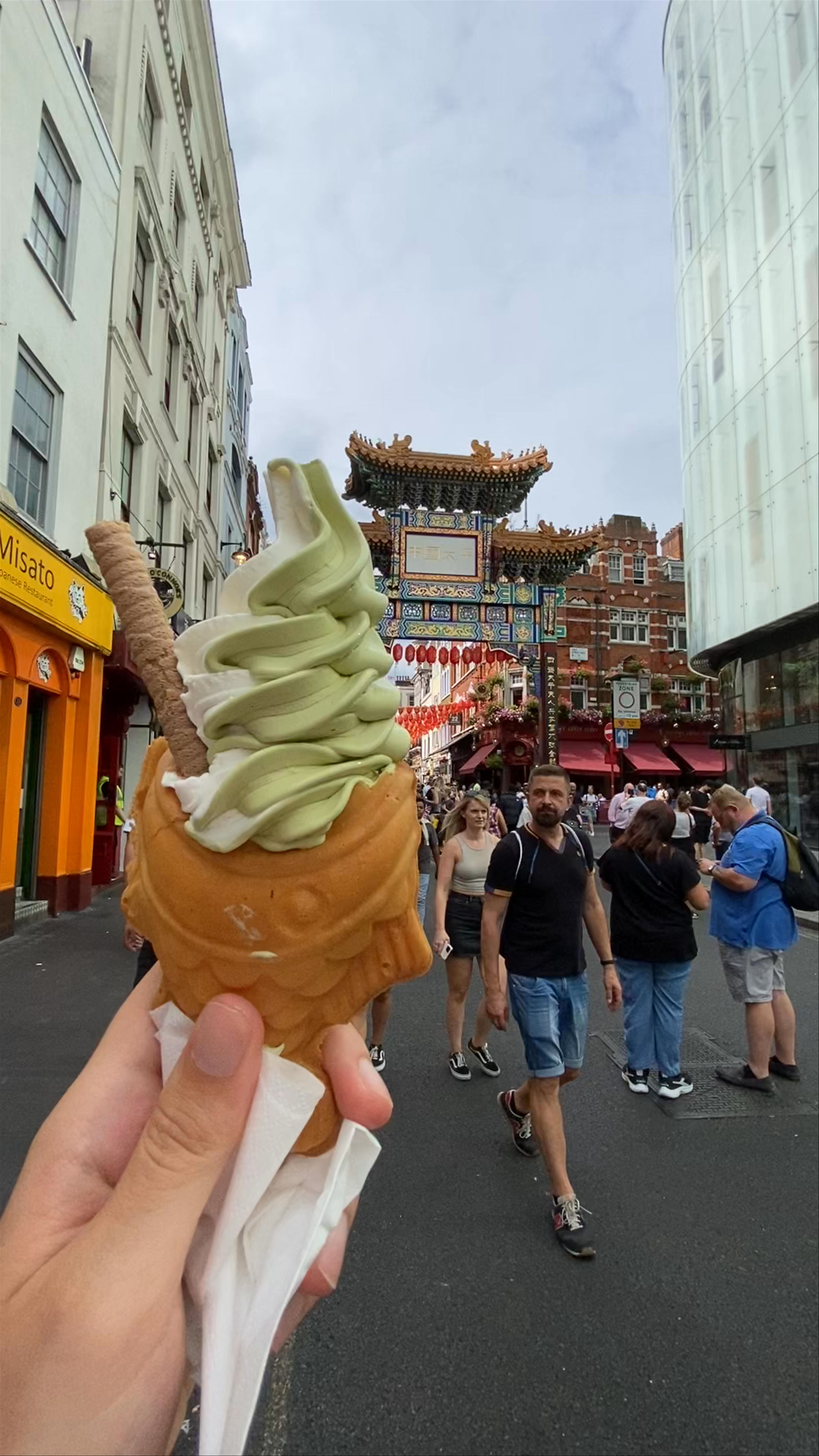Taiyaki Ice Cream Delight at London's Chinatown
