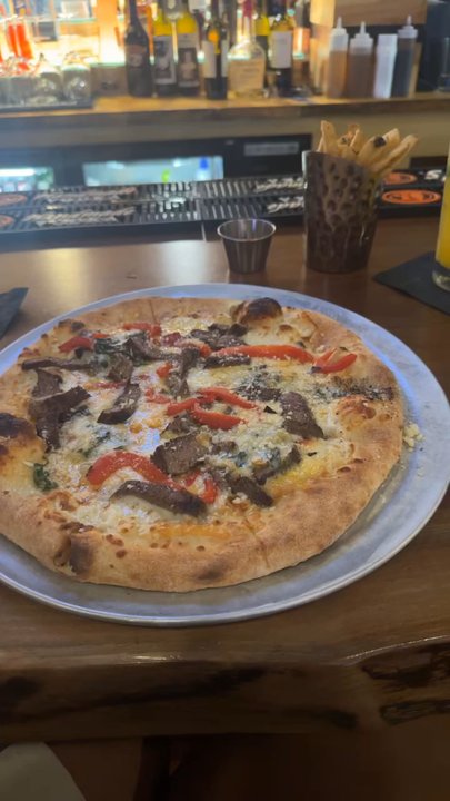 Stone Bar & Kitchen - Steak Pizza, BBQ Chicken Pizza, Parmesan Truffle Fries, so yum! - Sports Bars Near Me - Columbus, Ohio
