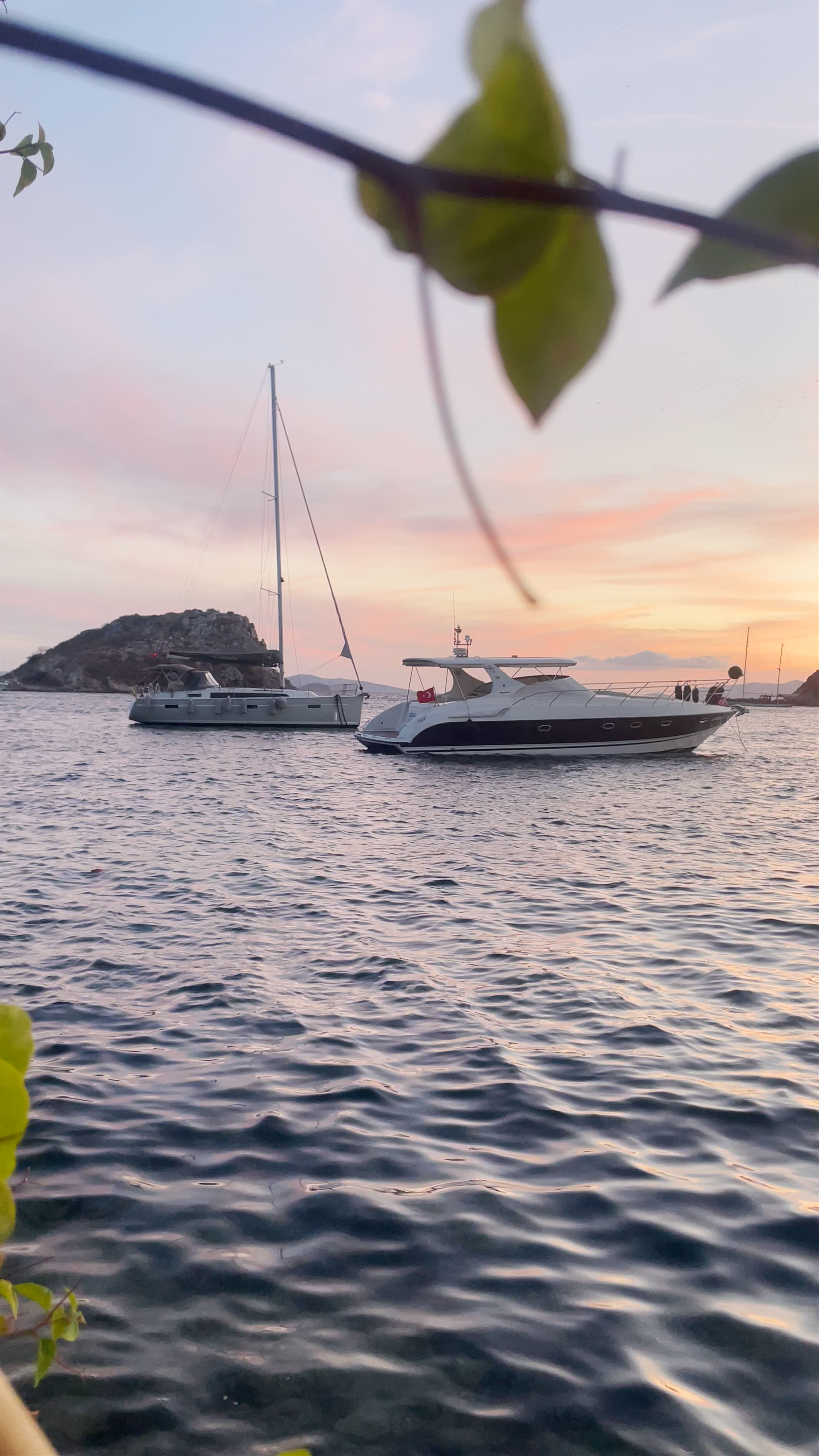 Serene Sunset Sailing at Gümüşlük Bay, Muğla, Türkiye