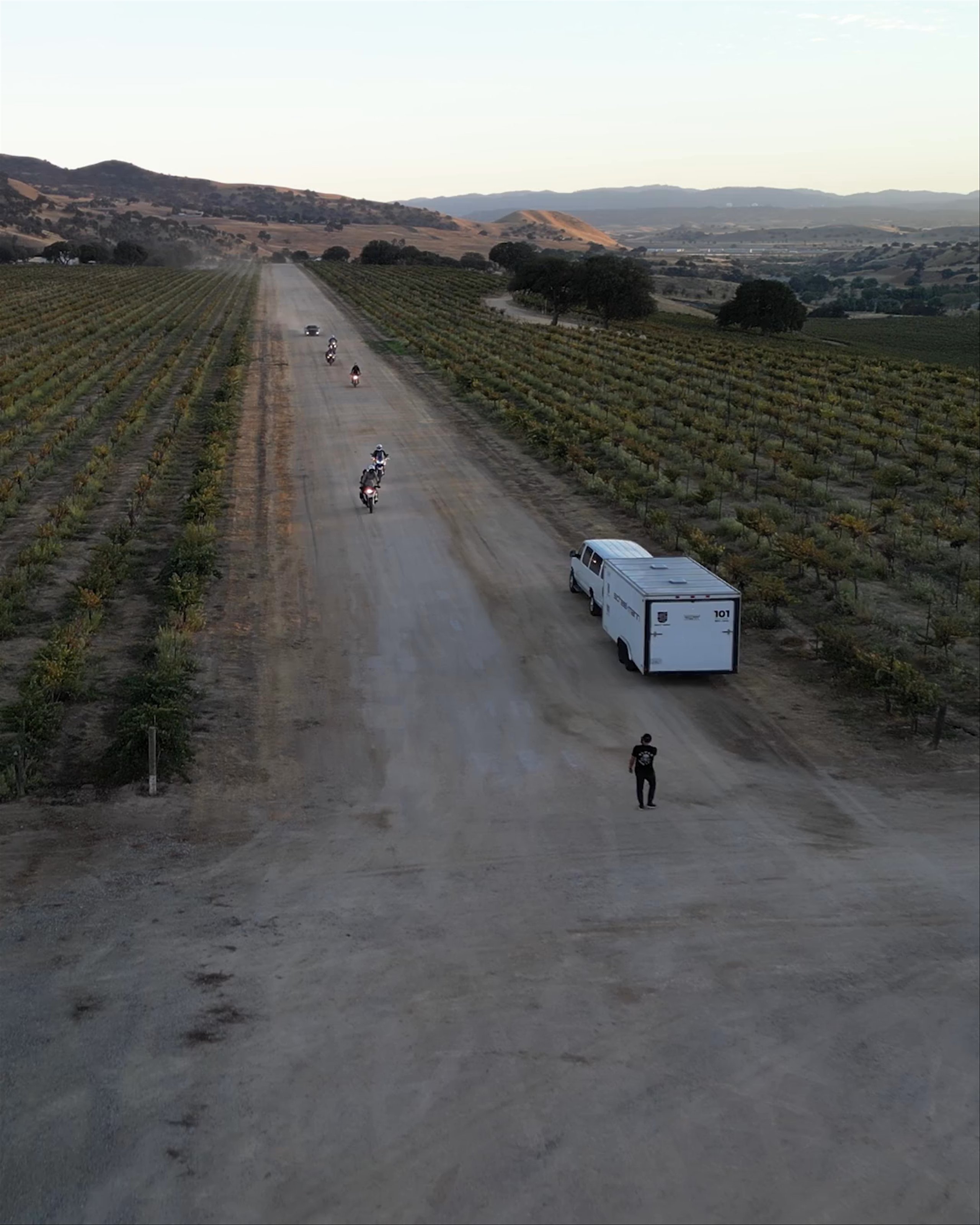 Video montage of campsite with motorcyclists in Paso Robles