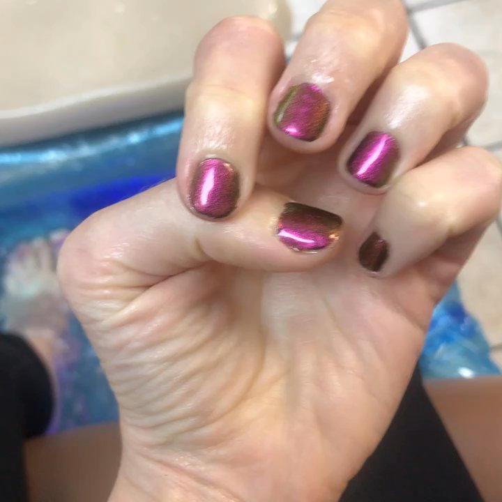 Colorful Nails - Is it green? Is it pink? It's both! - Nail Salons Near Me - Dallas, Texas