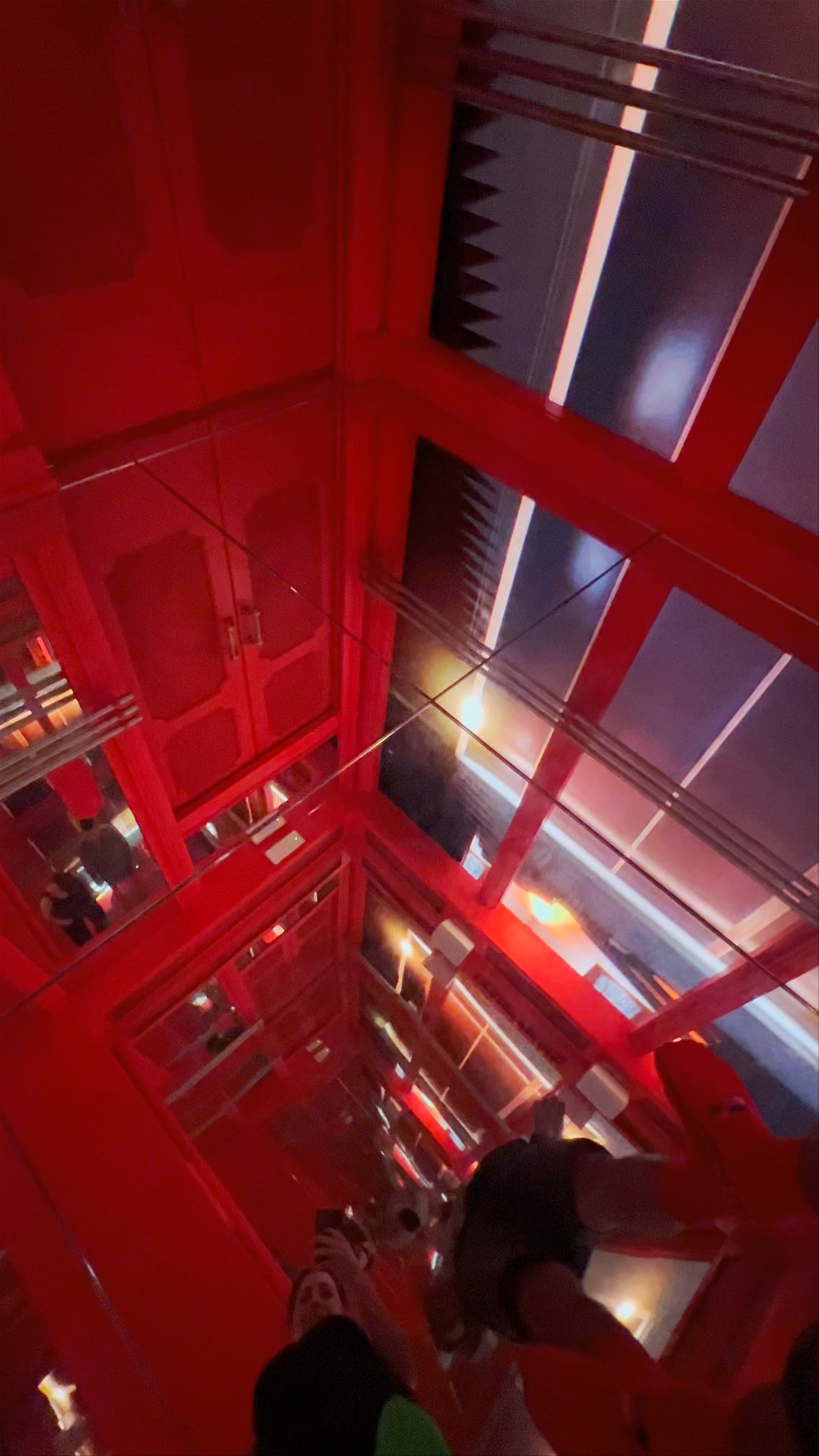 Color Hotel Artistic Elevators with Vibrant LED Lights in Fiumicino