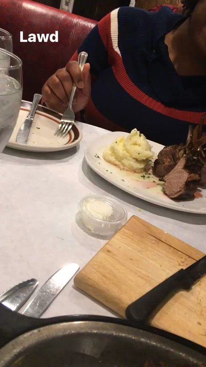 Freddy's Steak House - Medium well 18 oz New York strip cooked to perfection   And lamb chops. - Steakhouses Near Me - Hammond, Indiana