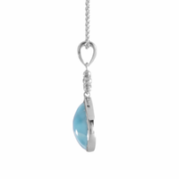 Larimar Necklace | ML Logo | Marahlago Fine Jewelry