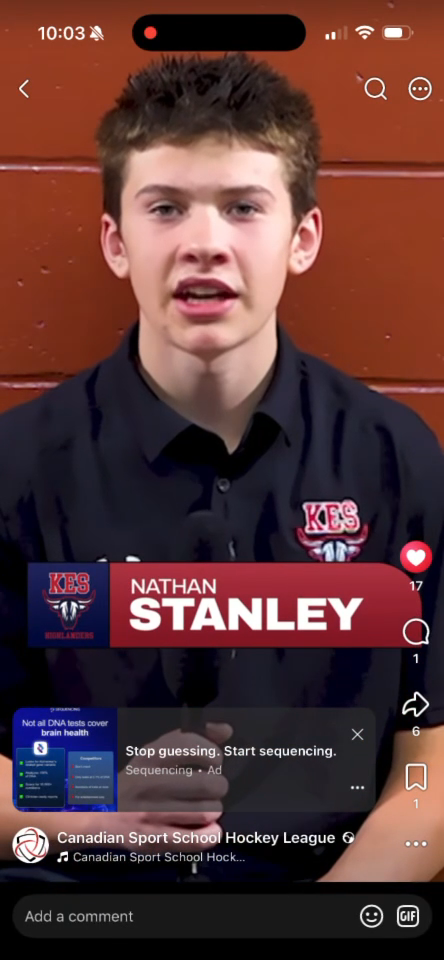 Nathan Stanley: CSSHL Spotlight Interview ahead of 2027 QMJHL Draft