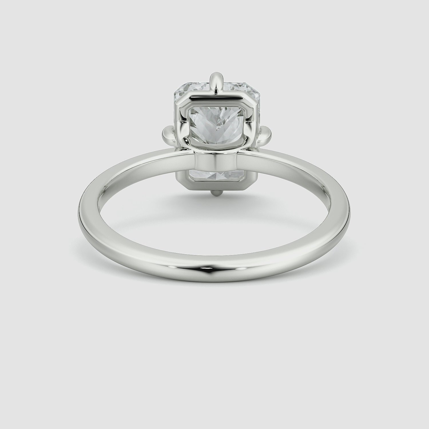 Compass | Radiant | 18k | Weißgold | bandAccent: Ohne Pavé-Besatz | diamondOrientation: vertical | caratWeight: other