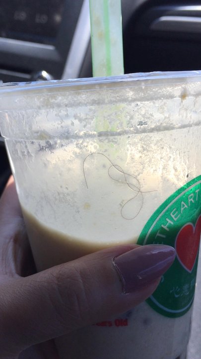 Sweetheart Cafe - A piece of hair in my MT. Nasty!! - Juice Bars & Smoothies Near Me - Berkeley, California