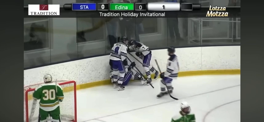 Nicholas Russ starts the scoring in St. Thomas Academy’s win vs Edina BHS