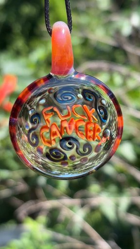 Preview pic of “Fuck Cancer” pendant necklace