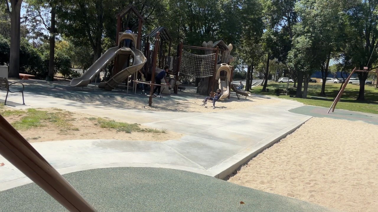 Los Cerritos Park - Me on the zip line - Parks Near Me - Long Beach, California