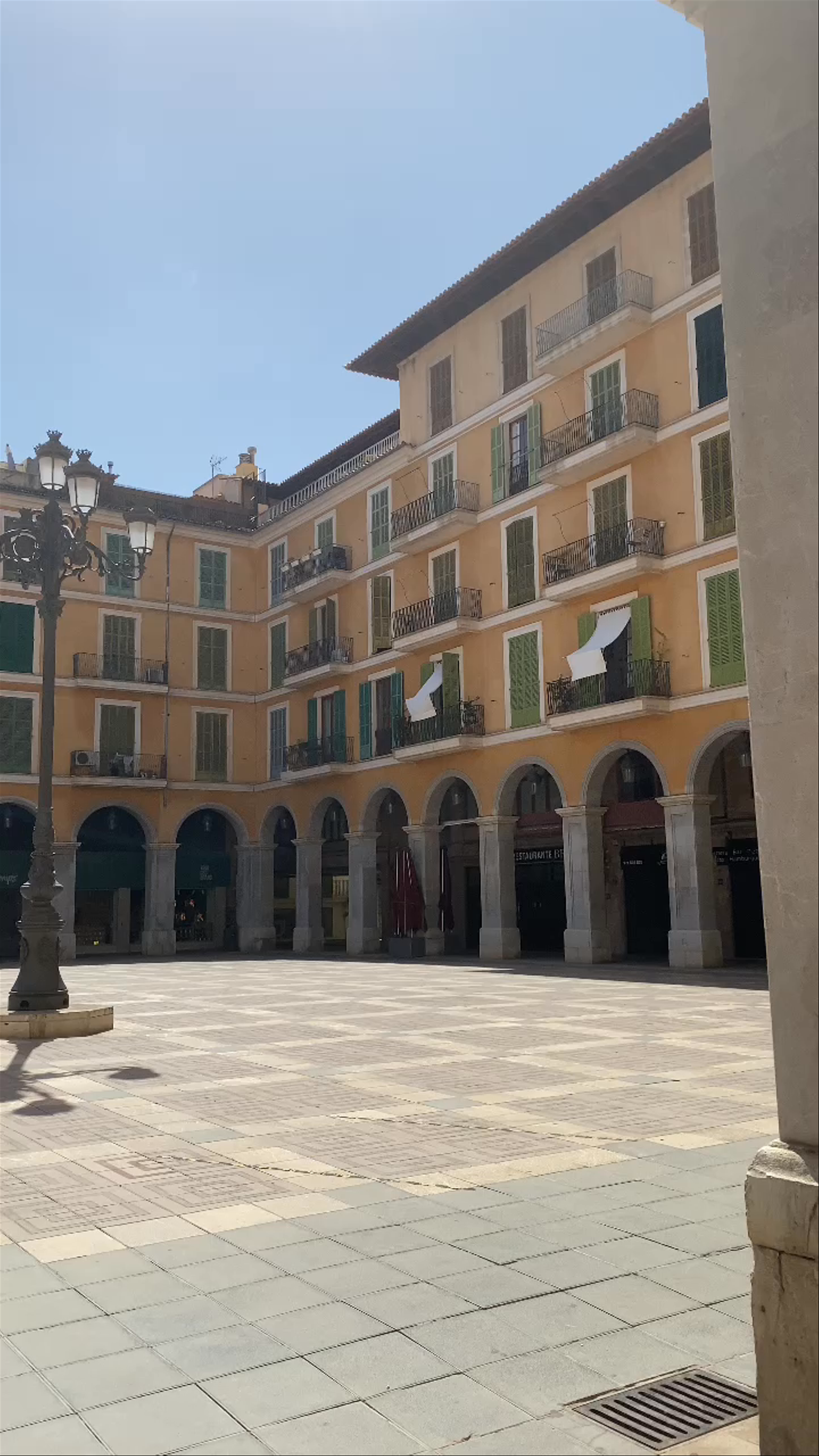 Sunlit Serenity at Plaça Major, Palma de Mallorca