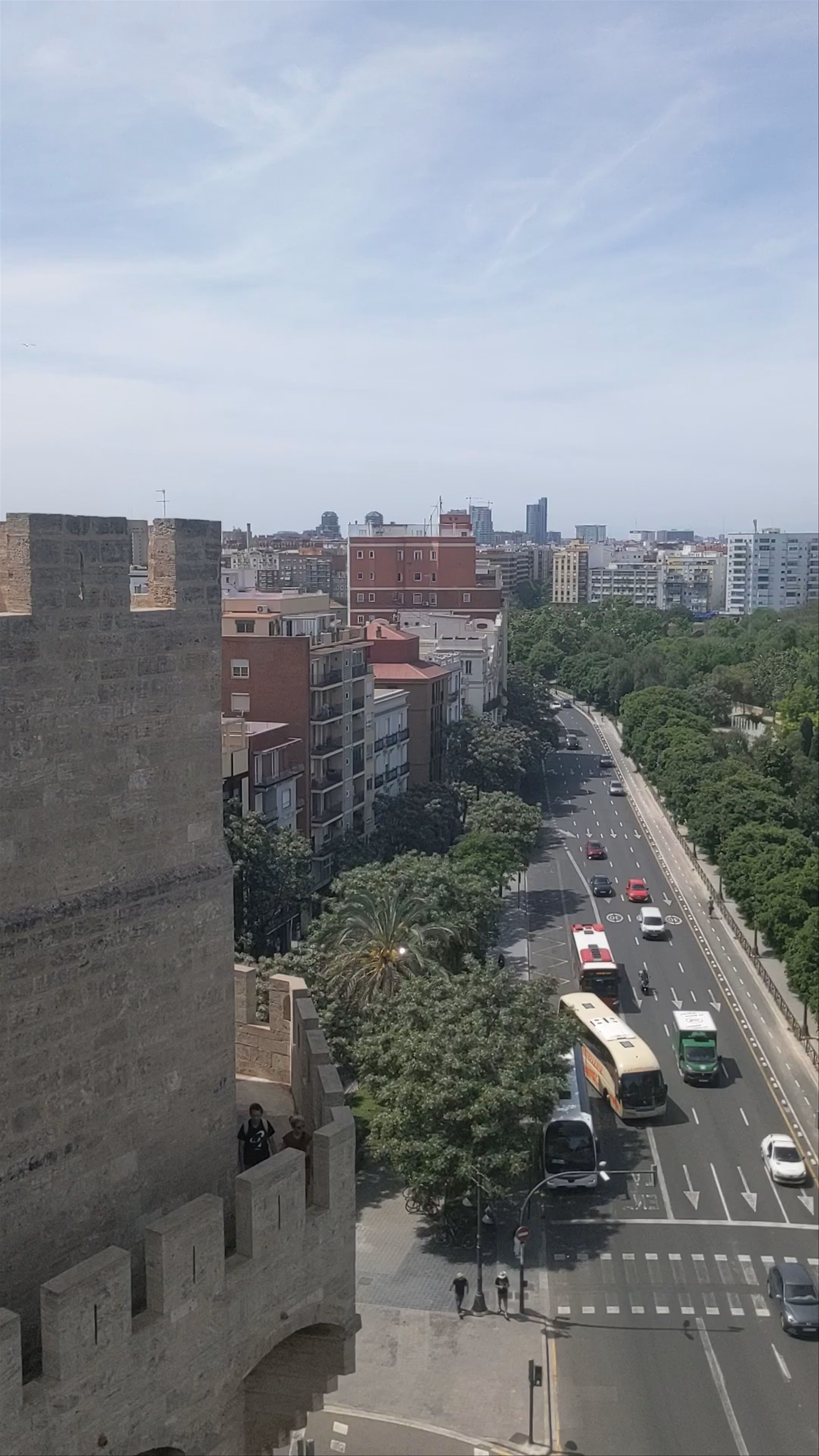 Panoramic Views from Torres de Serranos in Valencia
