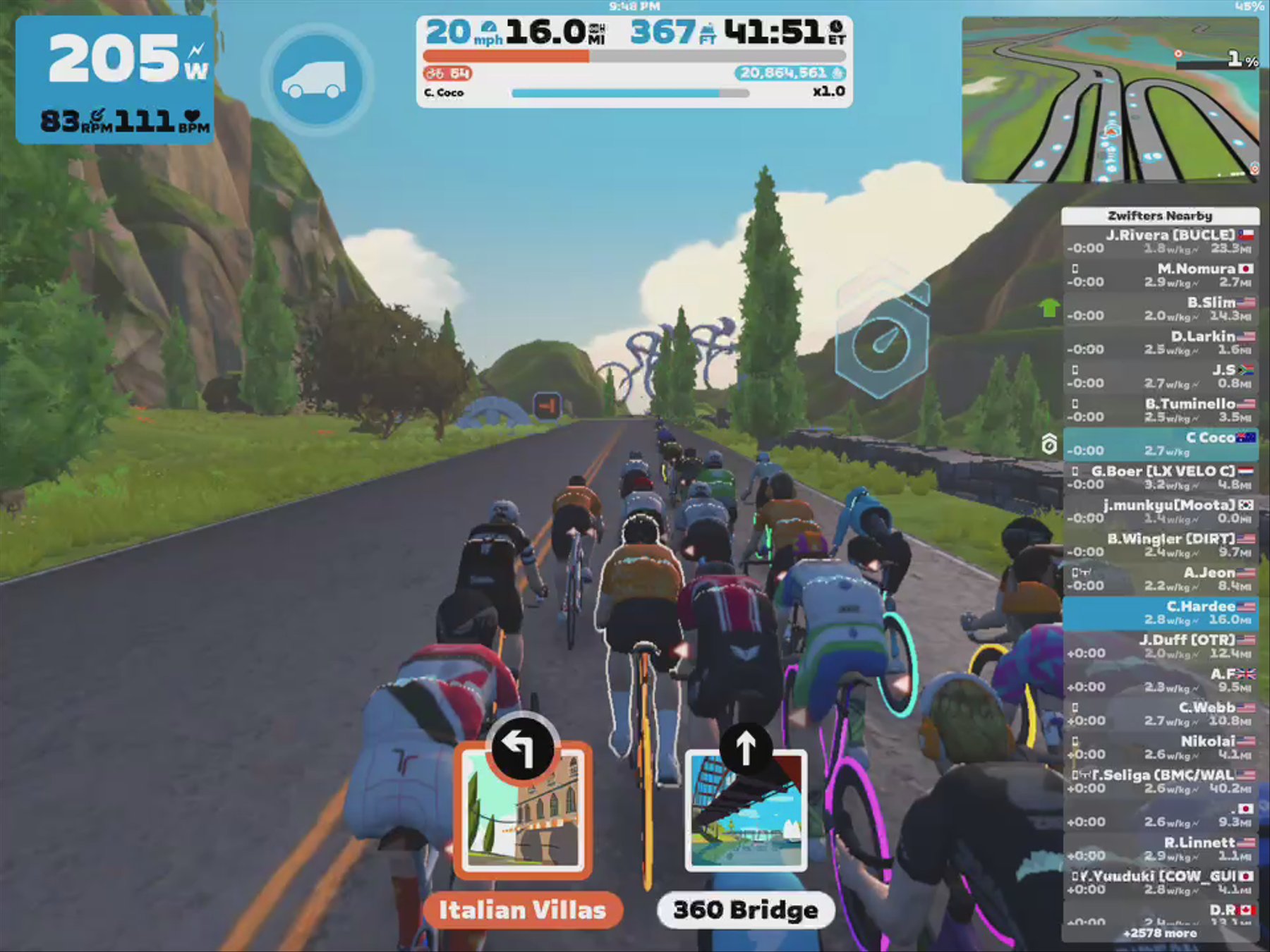 Zwift - Pacer Group Ride: Volcano Flat in Watopia with Coco