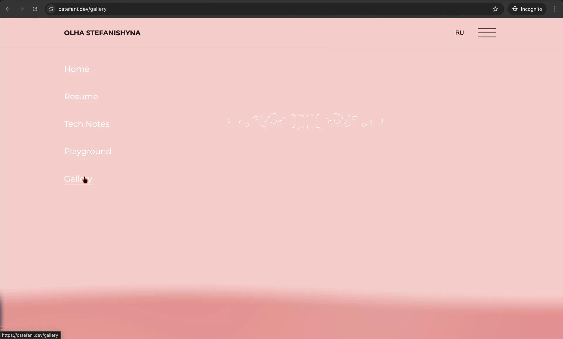 Portfolio website image 1