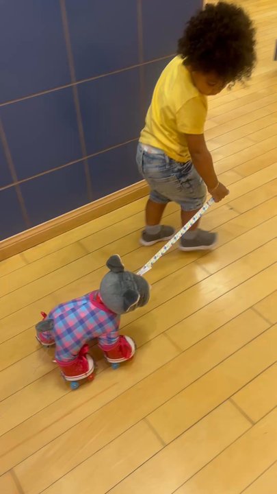 Build-A-Bear Workshop - Playing with one of the displays - Toy Stores Near Me - San Mateo, California