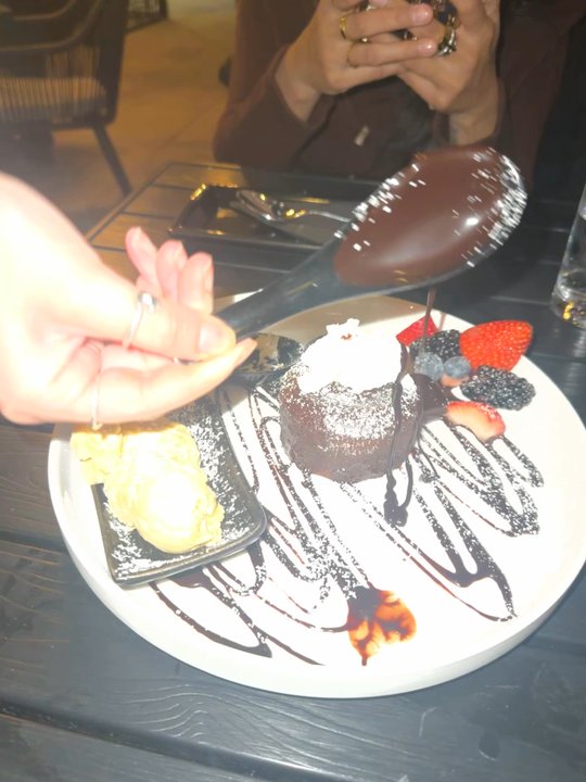 Ten Sushi - chocolate ganache cake warm with gooey center, vanilla ice cream - Sushi Bars Near Me - Dallas, Texas