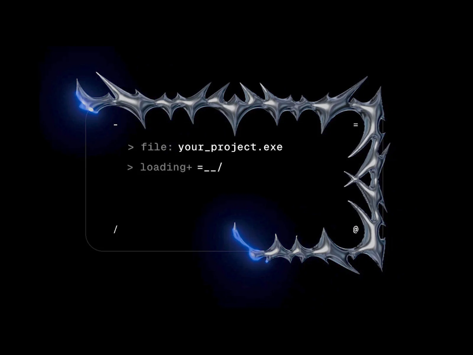 > 3D_Chrome_Tribal.exe> loading: 100%FINALLY MADE IT. A card with an animated 3D chrome tribal frame. One component with 10 variants. Out now.
