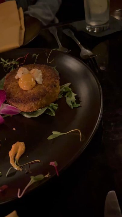 The Liam's Steakhouse - Best crab cake I ever tasted !!!! - Salad Near Me - Dallas, Texas
